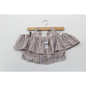 NWT‎ American Eagle stripe flowy off shoulder halter top womens XL boho chic